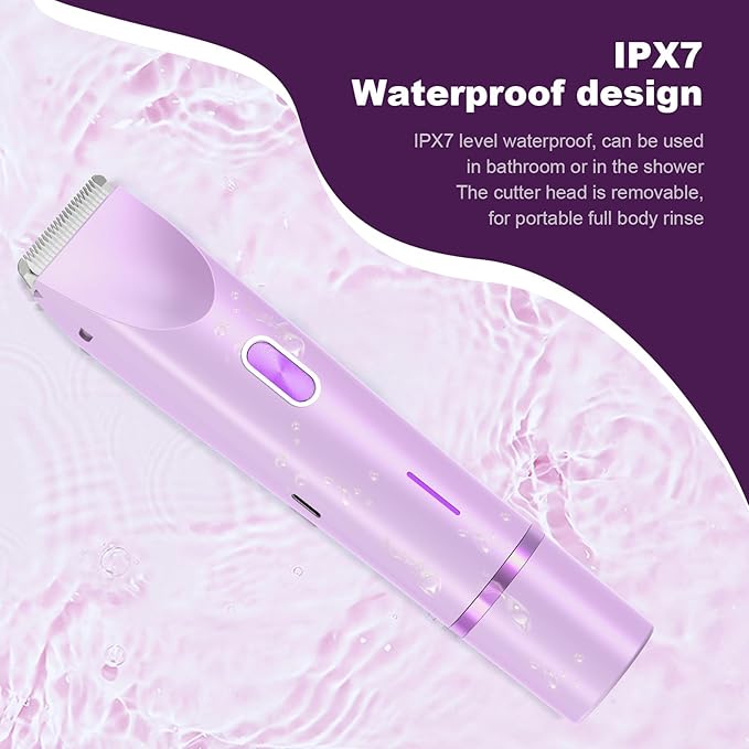 2025 New Bikini Trimmer for Women,Dermave Bikini Shaver,2-in-1 Electric Razors for Women(Purple)-VivaGrace Women