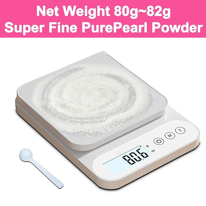 Pure Freshwater Pearl Powder for Skincare and Homemade Cosmetics Grade. 80g(2.82oz) SuperFine Pearl Powder for DIY lotions | creams | serums | making face mask, Natural and Oranic-VivaGrace Women