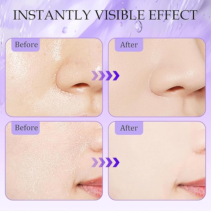 Chillab Lavender Matte Powder Oil Control Face Makeup Setting Powder, Chillab Polvo Compacto with Mini Powder Puff, for Silky Blurring Oil Control Long-Lasting Makeup-VivaGrace Women