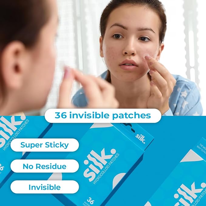 Hydrocolloid Pimple Patches for Face - 36 Invisible Patches - Clear Acne Patches with Tea Tree Oil for Rapid Protection - Invisible Pimple Patches with Zero Residue for All Day Confidence