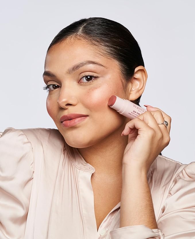 Wander Beauty On-the-Glow Blush and Illuminator - Bare/Nude Glow - 7-in-1 Hydrating Cream Blush & Highlighting Stick - Stick Blush for Cheeks, Lip, Face & Body - Highlighter Makeup & Blush - 0.4 oz-VivaGrace Women