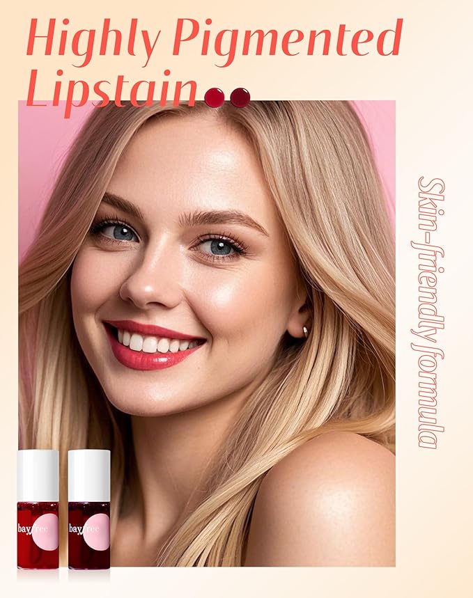 Lip Tint Stain Set, Lip Stain Long Lasting Lightweight Waterproof, Transfer-Proof, Non-sticky, Lip Makeup Matte Finish-VivaGrace Women
