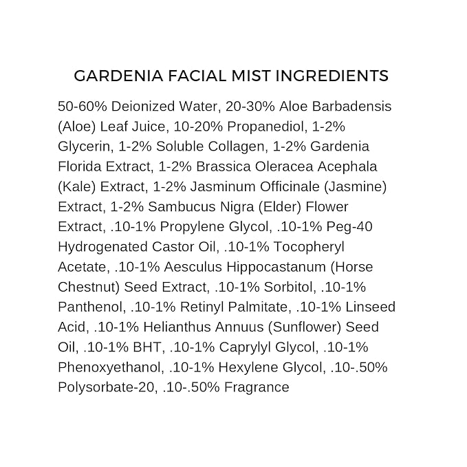 Georgette Klinger Gardenia Facial Mist - Collagen-Infused Face Spray, Long-Lasting Makeup, Hydration for Dewy and Smooth Skin, Anti Aging for All Skin Types- 4.2 oz-VivaGrace Women