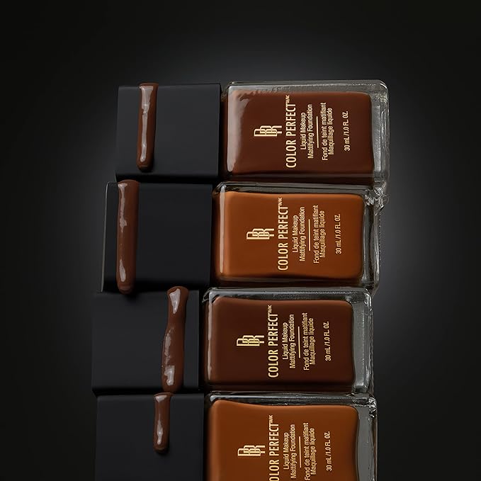 Black Radiance Color Perfect Liquid Full Coverage Foundation Makeup, Deep Amber, 1 Ounce-VivaGrace Women