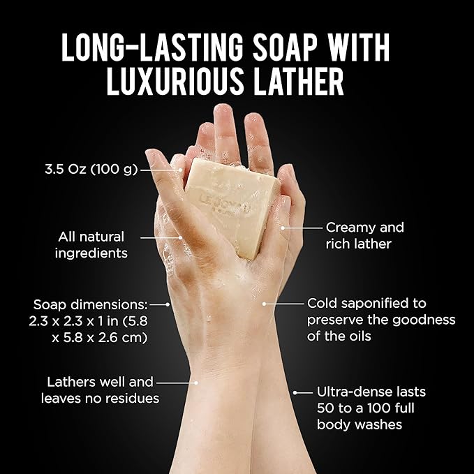 GARDENIA SECRETS | Gentle Cleanser made of Cold Pressed Virgin Olive and Essential Oils | Authentic Lebanese Recipe for Face & Body | Long Lasting Artisanal Bar Soap | Handmade & Aged 5 Months