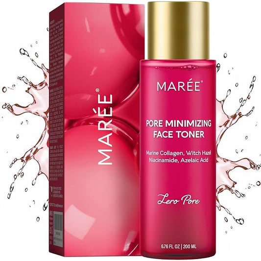 MAREE Pore Minimizer for Face Toner – Oil Control Facial Toner with Niacinamide, Witch Hazel & Marine Collagen – Gentle Exfoliating Face Toner for Women – Oily, Normal, Sensitive Skin – Tonico Facial-VivaGrace Women