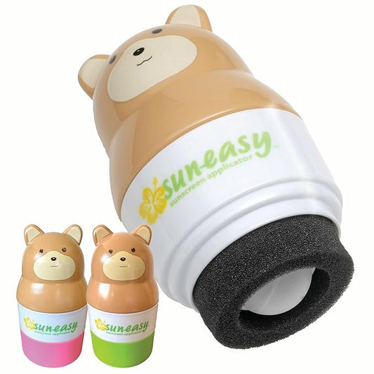 Sun-Easy Sunscreen Applicator, Refillable Roll-On with Sponge for Kids and Babies, Fun, Fast and Mess-Free application, Holds 100 ml, 2-pack-VivaGrace Women