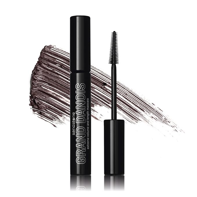 Hypoallergenic Mascara Sensitive Eyes - Smudge-Proof, Sweatproof, Lengthening Mascara for Maximum Volume and Length - Vegan, Non Toxic Mascara (Brown, 9 ml)