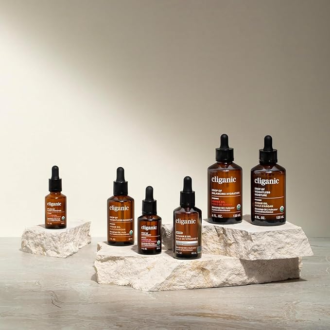 Cliganic Organic Argan Oil 8oz with Pump, 100% Pure - for Hair, Face & Skin (Packaging May Vary)-VivaGrace Women