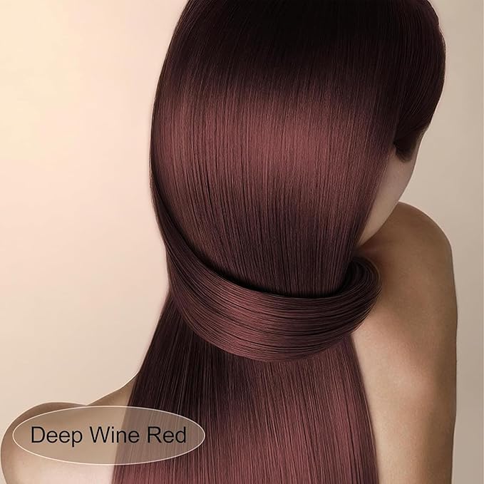 Deep Wine Red Hair Dye Shampoo 3 in 1 for Gray Hair, Instant Hair Dye for Men Women, Long-lasting & Natural Hair Color Shampoo, Effect in Minutes, 16.9 Fl Oz-VivaGrace Women