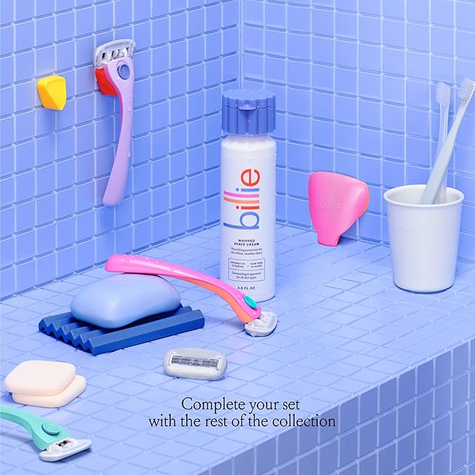 Billie Razors for Women Shave Kit – Women’s Razor + 4 x 5-Blade Razor Refills + Magnetic Holder – Malibu-VivaGrace Women