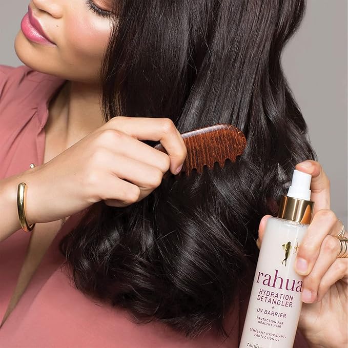 Rahua Hydration Detangler Spray + UV Barrier, 6.5 Fl Oz, Detangling Leave in Hair Care Softens Hair, Smooths Frizz, Supports Breakage & Damage, Conditioning for Brushable Shiny Hair, All Hair Types-VivaGrace Women