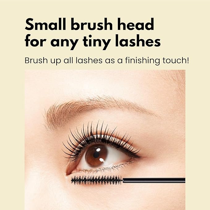 HEROINE MAKE by KISSME Micro Mascara Advanced Film, Waterproof & Long-Lasting, Ultra-Fine Brush for Precision Application, Smudge-Proof Fiber Mascara for Micro Lashes, 0.14 fl Oz, Black