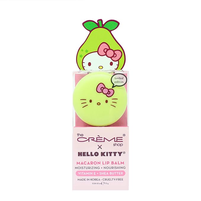Hello Kitty Macaron Lip Balm - Juicy Pear Flavored-VivaGrace Women