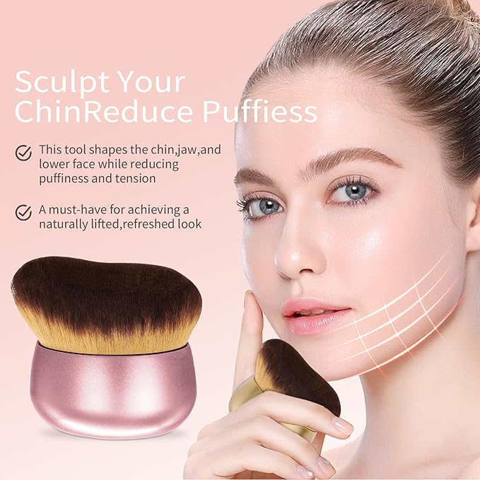 Extra Large Body Makeup Brush For Self Tanner,Leg Makeup &Bronzer Blend,75 mm Wide-headed Kabuki Brush Provides More Even& Pretty Application, Sunscreen Face&Back Makeup Brush,Wet&Dry Use-Matte (Pink)-VivaGrace Women