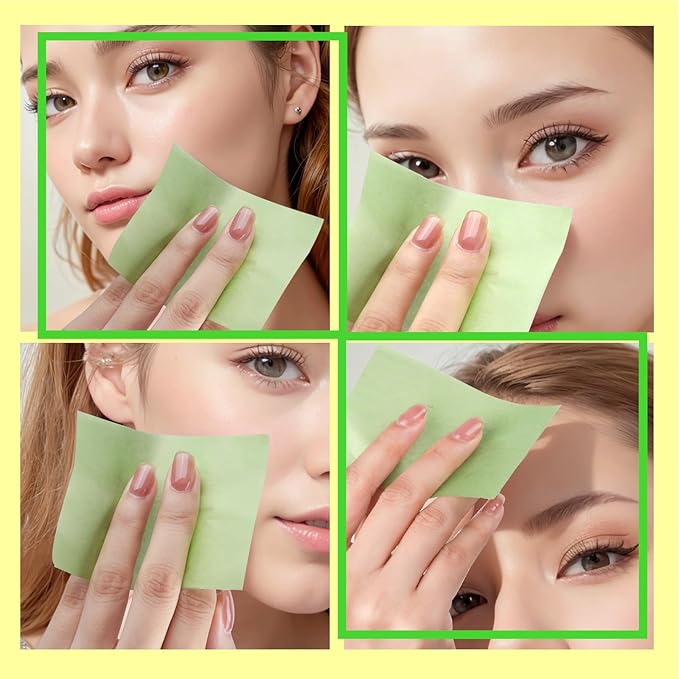 300 Sheets Blotting Paper, HNYYZL Oil Absorbing Sheets for Oily Skin, Oil Control for Face, Makeup Blotting Paper, Natural Oil Absorbing Facial Blotting Sheets for Oily Skin Care (Pack of 3)-VivaGrace Women