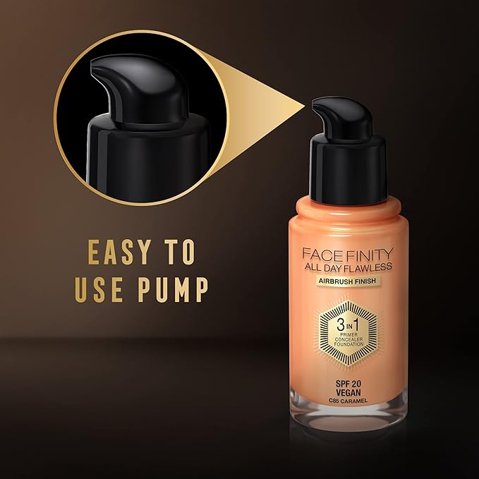Max Factor Facefinity All Day Flawless 3 In 1 Foundation SPF 20, No. 85 Caramel (81377984)-VivaGrace Women