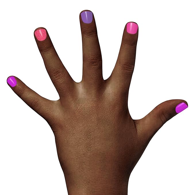 Piggy Paint | 100% Non-Toxic Girls Nail Polish | Safe, Cruelty-free, Vegan, & Low Odor for Kids | Swirls & Twirls (4 Polish + Nail Art Gift Set)