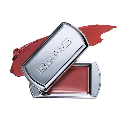 BRAYE Lipsleek Lip Balm, Monochromatic Cream Blush 2-in-1 Face Makeup, Hydrating & Mood Buildable, Vegan + Cruelty-Free Glow for Cheeks l 03 Posh-VivaGrace Women