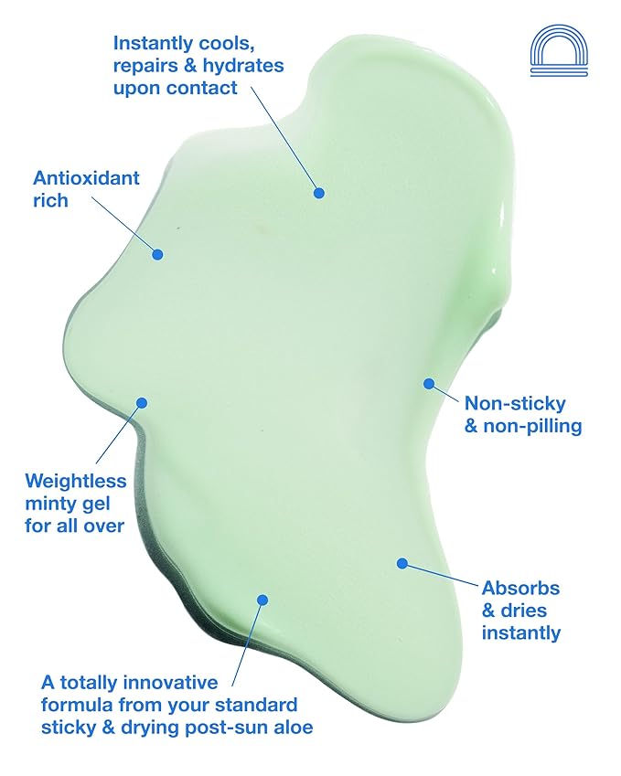 The Lifeguard Aloe Vera Sunburn Gel – After Sun Protection for Sunburn Relief with Minty Cooling – Fast-Absorbing Formula for Sun-Exposed Skin – Vegan, Non-Sticky, Hydrating Formula (5.5 Fl Oz)-VivaGrace Women