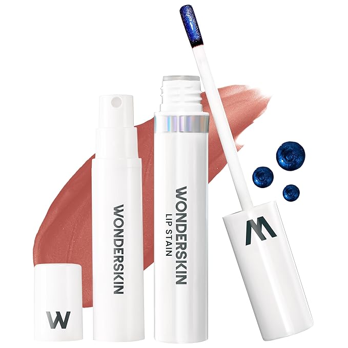 Wonderskin Wonder Blading Lip Stain Peel Off and Reveal Kit - Long Lasting, Waterproof Nude Lip Tint, Transfer Proof Natural Lip Stain Kit (Lovely)-VivaGrace Women