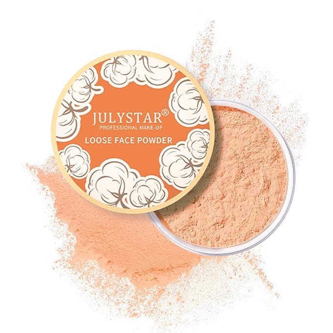 Setting Powder Loose Face Powder Matte Soft Smooth Oil Control Long Lasting Loose Setting Powder Makeup For Natural Flawless #03 Dark Skin Tone-VivaGrace Women