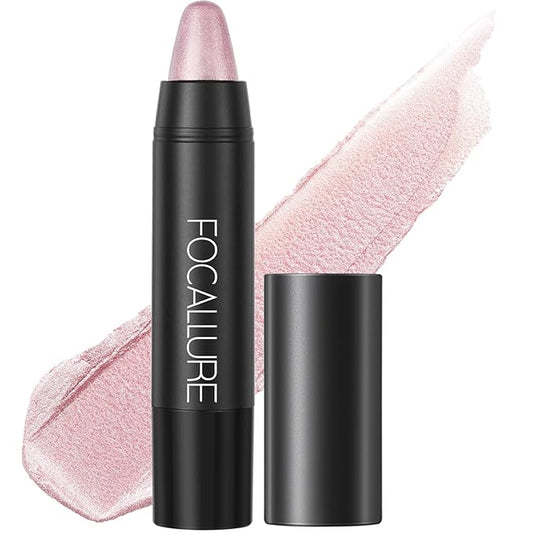 FOCALLURE Ultra Chic Metallic Lipstick,Rich Vitamin E Lip Crayon,Lightweight Shinning Color without Drying or Fading,Long Lasting Lips Makeup,#26 Salt Lake-VivaGrace Women