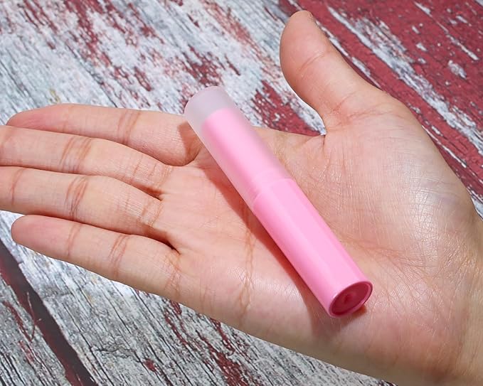 0.14oz Empty Flavored Lip Balm Container Tubes Plastic Homemade Moisturizing Lip Stick with Caps Bulk Fit for Women Adult DIY Making Supplies, 25 Count (Rose Pink)-VivaGrace Women