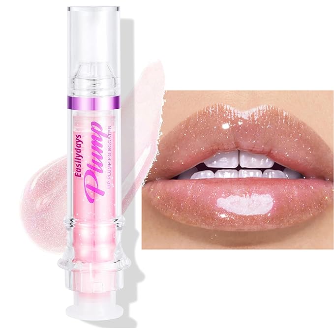 Lip Plumping Booster, Spicy Lip Lipstick, Lifter Gloss, Hydrating, Volumizes & High-Shine Lip Plumping Lip Glass Mirror Lip Glaze Lip Makeup, Plump & Pout Lip Plumper for Women Girls (#02)-VivaGrace Women
