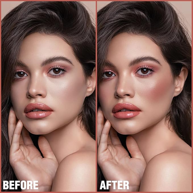 FOCALLURE Cream Blush Makeup,Buildable Blush Stick for Cheeks,Matte and Dewy Finish,Long Wearing,Easy Application,Lightweight Multi Stick,BURNING CLAY-VivaGrace Women