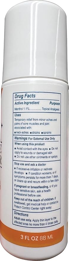 Freeze Roller - Roller Gel - Cold Therapy Roll-On w/ 1500mg Aloe, Menthol (1 Pack)-VivaGrace Women