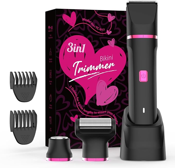 Bikini Trimmer for Women - Waterproof Wet & Dry Electric Foil Shaver for Private Area, Rechargeable Dock, Painless Smooth Shaving & Trimming of The Body, Face, Underarm, Legs, Tiktok Trend Items-VivaGrace Women