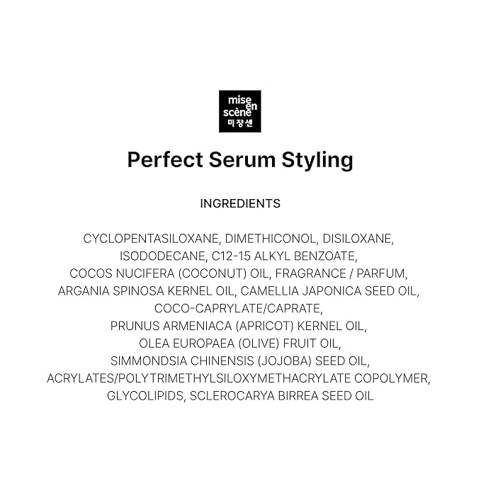 Mise En Scene Perfect Styling Serum for Heat Damage Protection - Hair Serum for holding Bounce, Hair Essence for Long Lasting Curl, Powdery Scent, with Argan Oils, 2.70 fl. Oz-VivaGrace Women