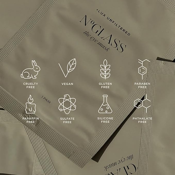 '+ Lux Unfiltered Cooling Under Eye Patches - Anti-Slip Caffeine Infused Korean Eye Mask - Reduces Puffiness, Brightens, & Hydrates Skin - Fragrance Free, Vegan, & Cruelty Free - 10 Count-VivaGrace Women