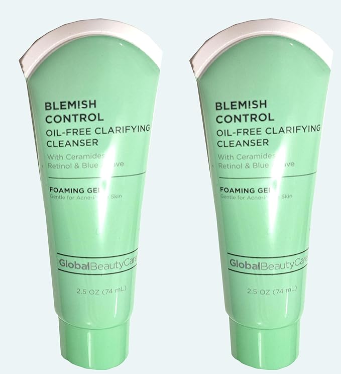 Global Beauty Care Blemish Control Oil-Free Clarifying Cleanser Foaming Gel 4 Acne-Prone Skin 2.5oz (Set of 2)
