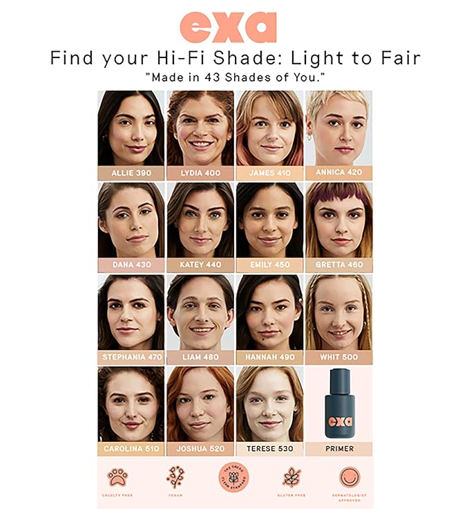 Exa Beauty - Natural High Fidelity Foundation | Clean, Vegan, Cruelty-Free Makeup (Julie 130)-VivaGrace Women