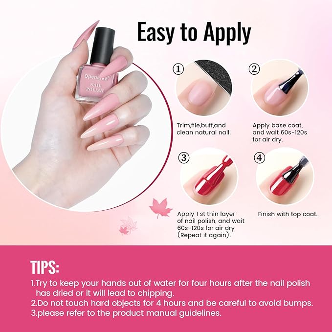 12 PCS Nail Polish Set With 10 Colour Combo, 2 PCS Base And Top Coat,Fast Drying Nail Polish For Home DIY And Beginners.-VivaGrace Women