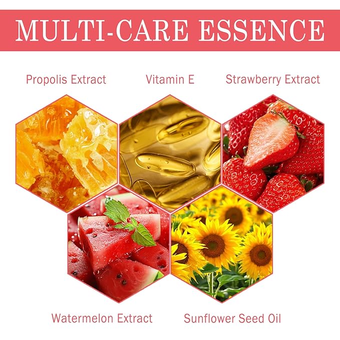4 PCS Bee Lip Balm Lip Mask Honey Pot, Honey & Strawberry & Watermelon & Apple Lime Lip Mask Overnight Propolis Moisturizing Lip Balm with Stick, Hydrating Lip Sleeping Mask Prevention Dry & Cracked-VivaGrace Women