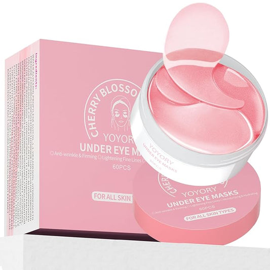 Under Eye Patches Masks - for Dark Circles, Puffiness, Eye bags,and Fine Lines Smoothing Skin Care Treatment with Collagen and Hyaluronic Acid for Women and Men, (60 Pcs) Pink-VivaGrace Women