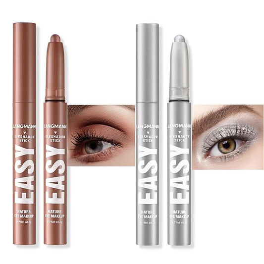 Jolilab Eyeshadow Stick Set, 8 Colors Matte Professional Bright-Colored Contouring and Highlight Eyeshadow Stick, Cream Waterproof Long Lasting High Pigmented Eye Shadow. (2, 05+07)-VivaGrace Women