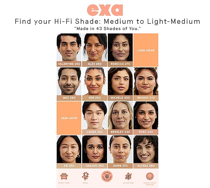 Exa Beauty - Natural High Fidelity Foundation | Clean, Vegan, Cruelty-Free Makeup (Katey 440)-VivaGrace Women