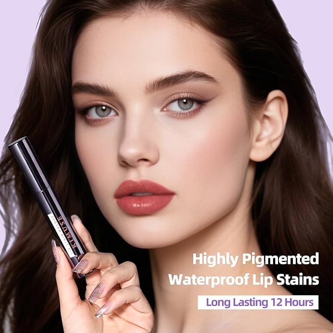 KIMUSE Lip Stain Masque: Peel Off Lip Stain Long Lasting Waterproof 12HR Transfer Proof & Hydrating Tint, Instant Lip Color With Natural Matte Effects, Vegan & Easy To Use-VivaGrace Women