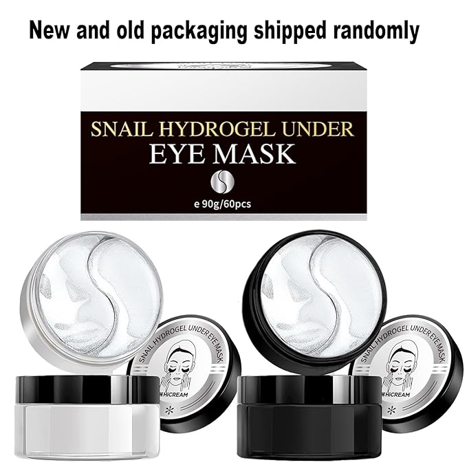 Advanced Snail Hydrogel Eye Patch 60 Patches, Gel Serum Mask, Undereye Treament, Fine Lined, Puffy Eyes, Refresh, Hydrate, Paraben free, Phthalates free, Skincare-VivaGrace Women