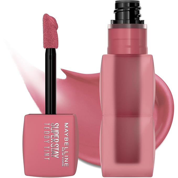 Maybelline Super Stay Teddy Lip Tint, Long Lasting Matte Lipstick For Up To 12HR Wear, Kneehigh, 1 Count-VivaGrace Women