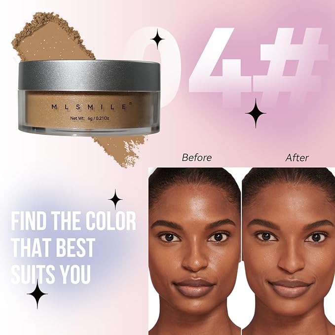 AKARY White Translucent Setting Powder, Shimmer Finishing Powder Oil Control for Long Lasting Makeup, Lightweight Loose Powder Waterproof Makes Skin Downy, Blurring Powder for All Skin Tones, 01-VivaGrace Women