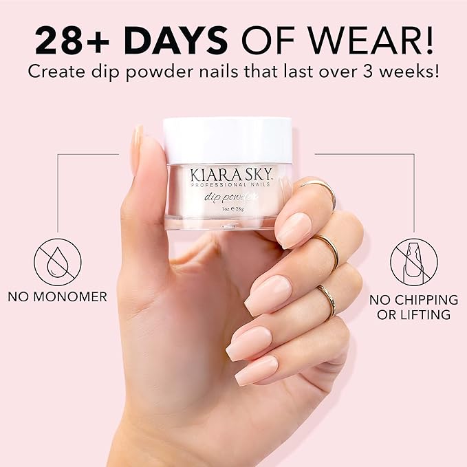 Kiara Sky Long Lasting Nail Dip Powder Pink Tones 1 oz, Rural St. Pink-VivaGrace Women