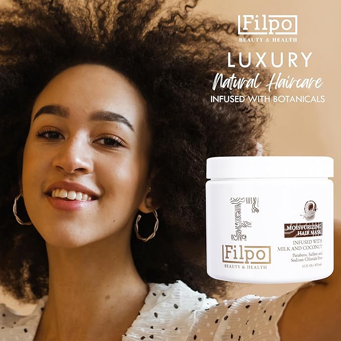 FILPO Coconut Milk Hair Mask - Deep Conditioning with Coconut Oil and Argan Oil for Dry, Damaged, Curly Hair Growth & Sulfate Free Hair Care-VivaGrace Women