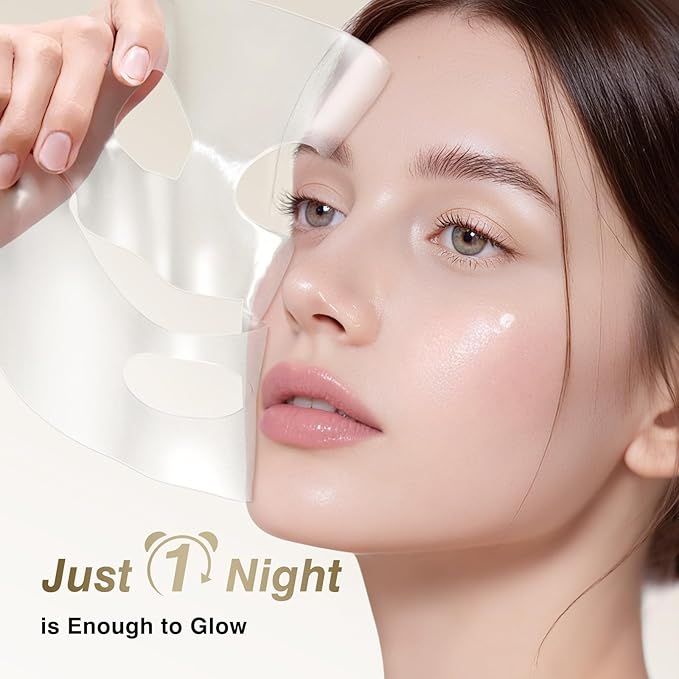 ISTON 6 Pack Bio-Collagen Real Deep Anti Wrinkle Lifting Mask,Overnight Hydrating Face Mask for All Skin Types -Pore Minimizing,Elasticity Enhancing,Firming,Moisturizing-VivaGrace Women