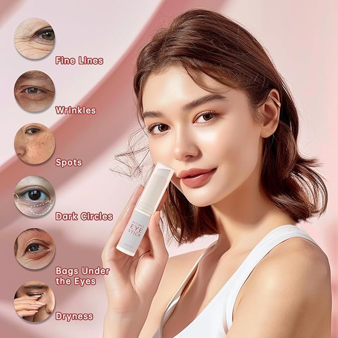 2Pcs Retinol Eye Stick, Retinol Under Eye Cream for Puffiness and Dark Circles, Hydrating Eye Cream Anti Aging for Enhanced Under Eye Nourishment.-VivaGrace Women