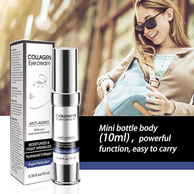 Eye Cream, Collagen Under Eye Treatment Gel, Moisturizing Anti Aging Wrinkle, Reduce Dark Circles, Puffiness Bags, Fine Lines, Skin Firming, Lifting Brightening Under and Around Eyes Women Men-VivaGrace Women